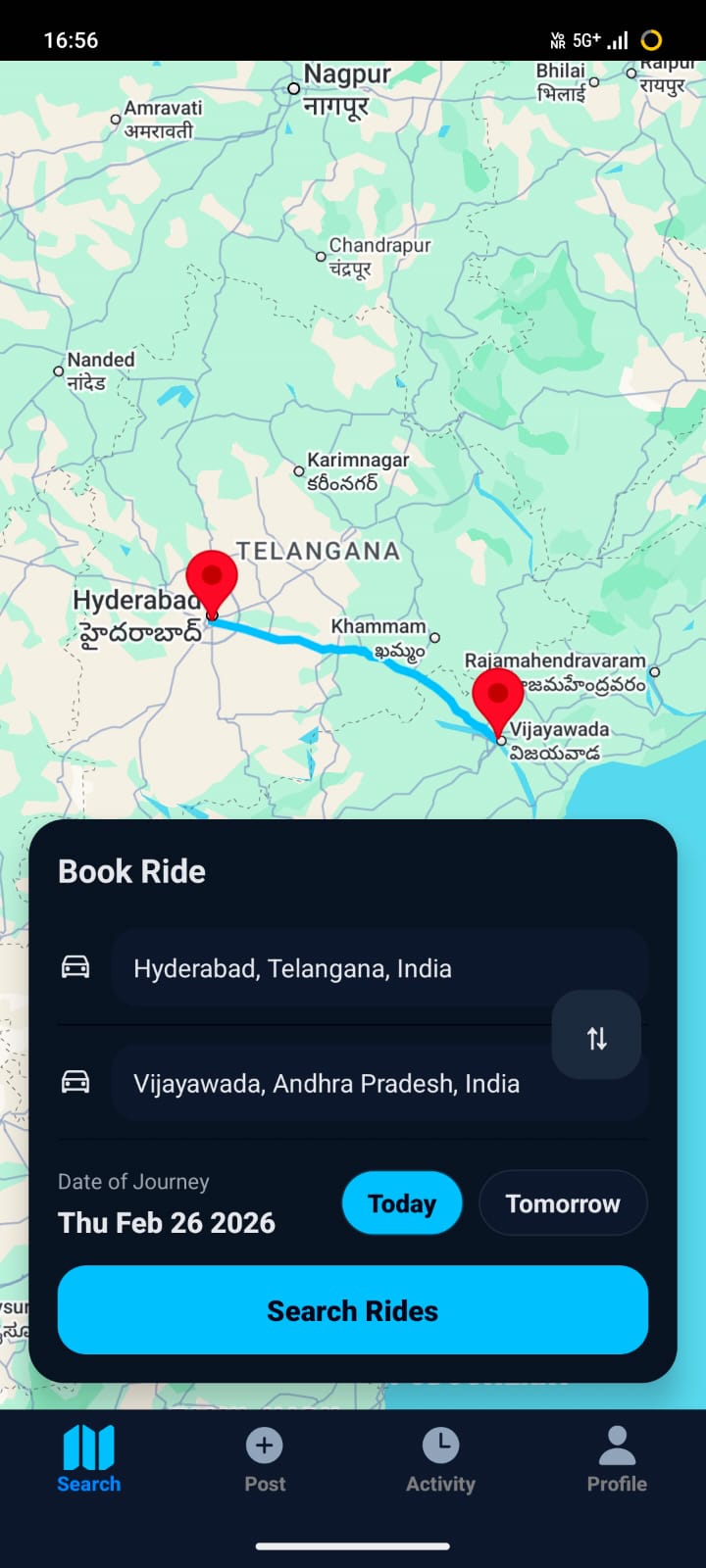 GoToGo Home Screen